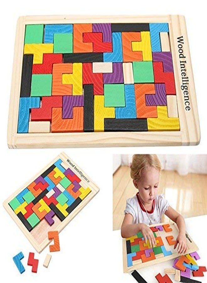 Kavid Wooden Tetris Puzzle Toys Kids Mental Development Educational Toys Children Mind Games - Image 4